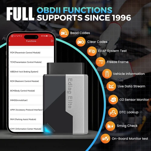 Nouveau KINGBOLEN Ediag Elite Outils de diagnostic OBD 2 gratuits à vie
