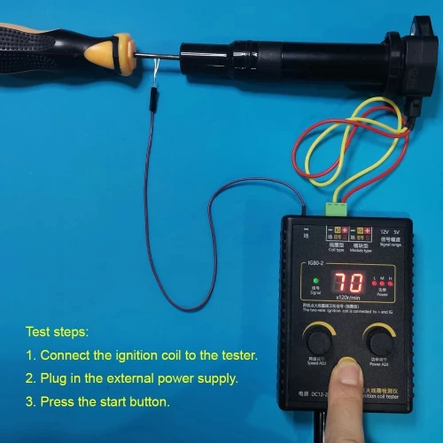 Mise à jour! Testeur de détecteur de bobine d'allumage Automobile IG80-2, Test de bobine d'allumage de moteur à essence et à essence naturel