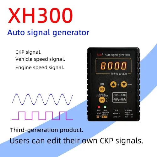 Nouveau générateur Signal Automatique XH300 voiture ABS CKP Signal Hall capteur de vitesse de véhicule simulateur de Signal sortie 1Hz-8KHz