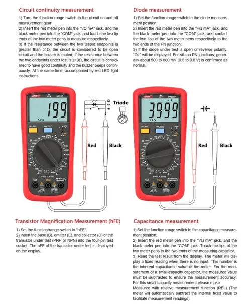UNI-T UT39A+ Plus multimètre ampèremètre numérique voltmètre courant AC/DC testeur d'électricien professionnel multimètre