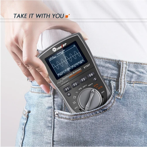 TOOLTOP ET827 numérique 40MHz 200Msps/S Oscilloscope multimètre réparation électronique outils de laboratoire 6000 points multimètre True RMS