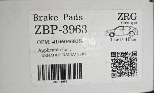 Plaquette de frein dacia stepway Renault