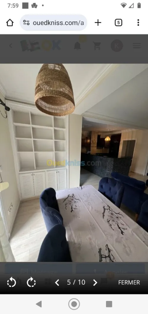 Location Appartement F3 Alger Souidania