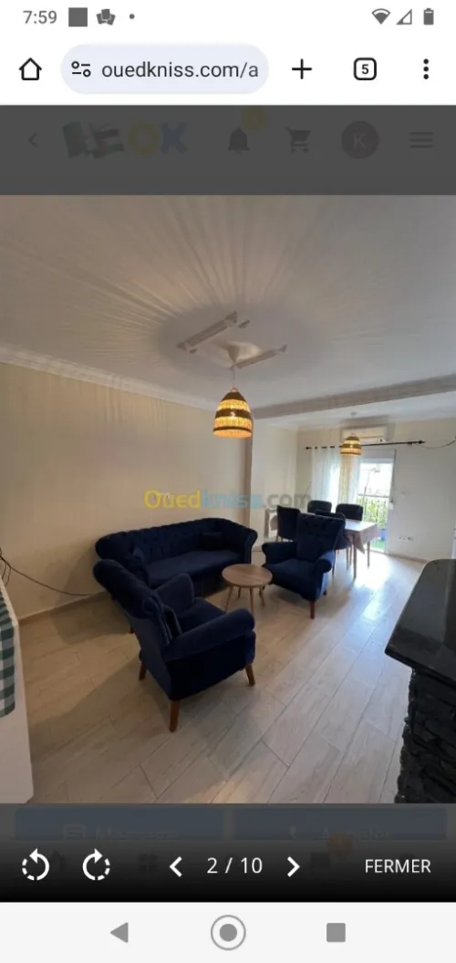 Location Appartement F3 Alger Souidania