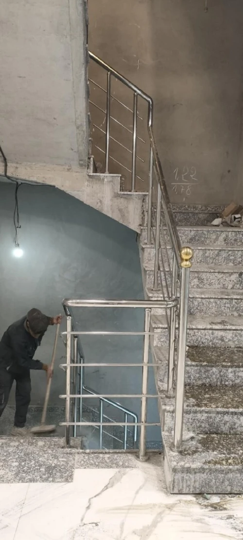 Rempe d'escalier inox