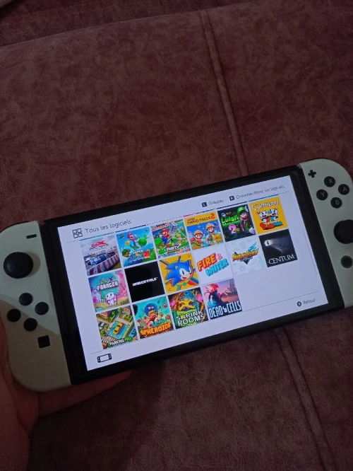 Nintendo switch oled flache +35 jeux+ protection