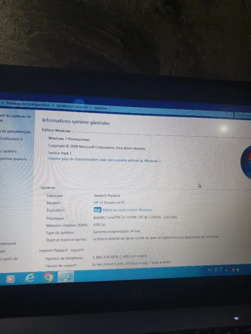 بيع pc hp proBook core I3 3eme generation 