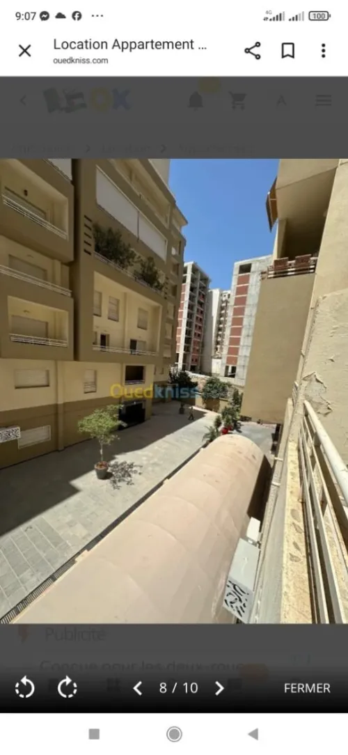Location Appartement F4 Alger Ouled fayet