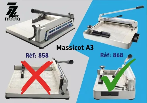 Massicot Professionnel 868 A3 400 feuilles avec double Lames