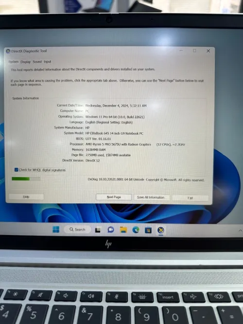 HP ELITEBOOK 645 G9 RYZEN 5 Pro 5675U 16GB RAM 256SSD / 512SSD NVME 14 FHD IPS