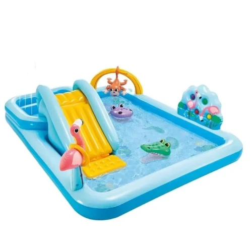 Piscine Gonflable Avec Toboggan Et Jeux