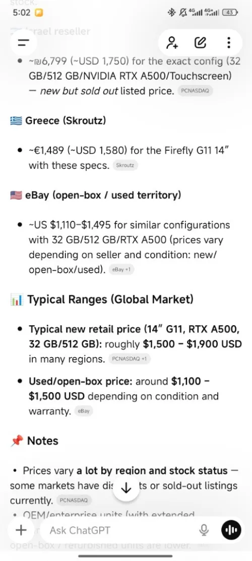 hp zbook firefly g11 ultra7 165h 32g ram 5600mhz 512 ssd+ ir+ finger print + tactile +rtx a500