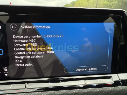 Activation des Options Cachées de GOLF 8 