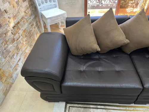 Fauteuille en cuir avec 6 chaise en cuir
