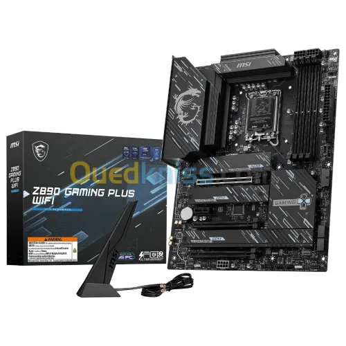 CARTE MERE MSI Z890 GAMING PLUS WIFI PCI-Express 5.0 16x - LAN 5 GbE - Wi-Fi 7/Bluetooth 5.4