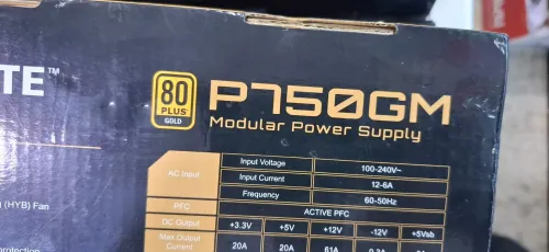 Gigabyte GP-P750GM  750W 80 Plus Gold full modulaire