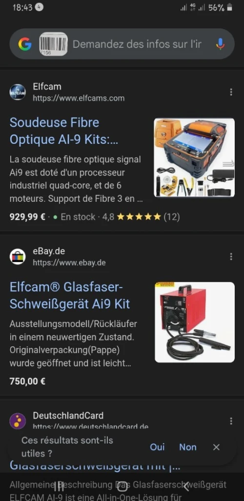 Soudeuse fibre optique