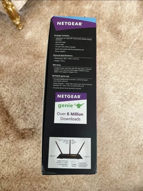 NETGEAR D7000 Nighthawk AC1900 Routeur modem sans fil VDSL/ADSL