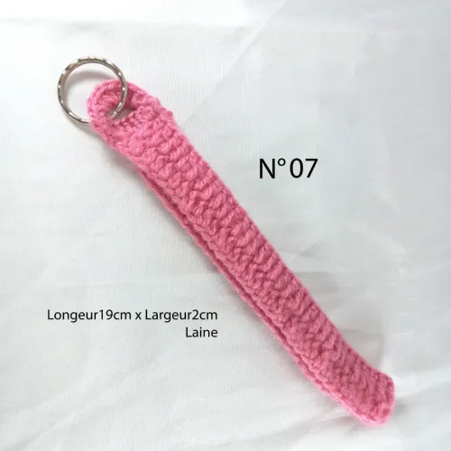 porte clés bracelet au crochet fait main (idée cadeau)