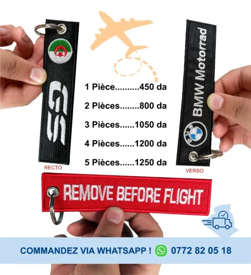 porte clés aviation Remove Before Flight et GS BMW Motorrad