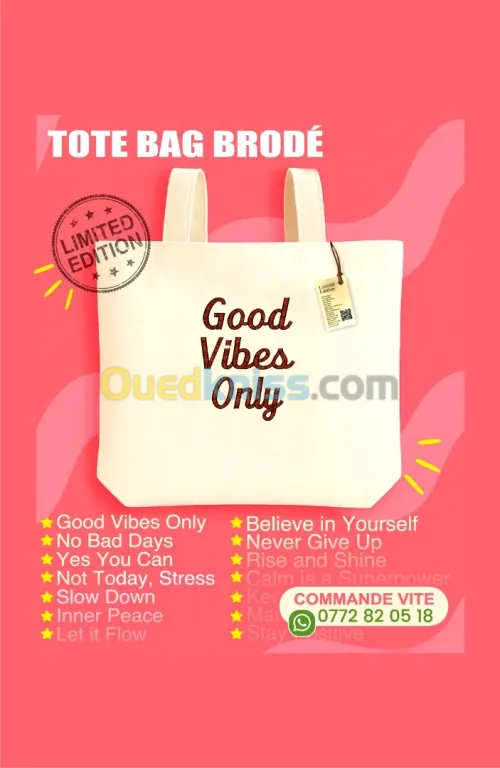 Tote Bag Édition Limitée:5 pièces   