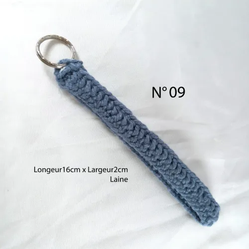 porte clés bracelet au crochet fait main (idée cadeau)