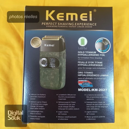 Rasoir Électrique/Kemei + PARFUM