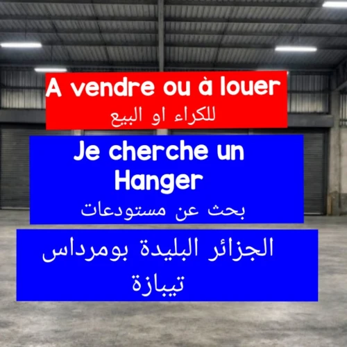Cherche location Hangar - Usine Alger Ain naadja