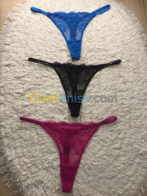 Lot de 3 strings Primark en dentelle