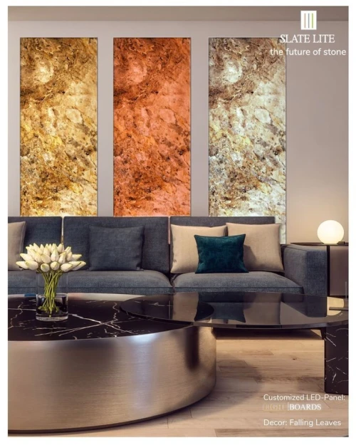 Feuilles de pierre naturelle translucidess