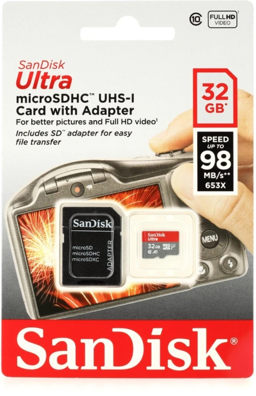 CARTE MEMOIRE SD 32GB SANDISK ULTRA