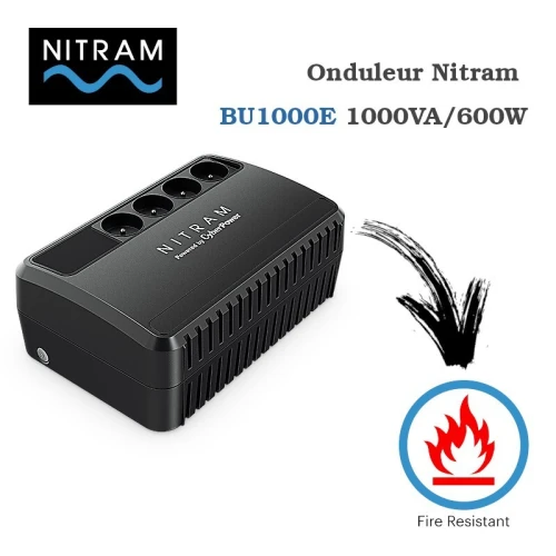 ONDULEUR/UPS NITRAM 1000VA-600W 4PRISE