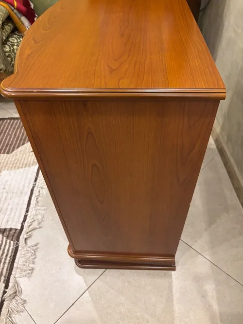 Console classique en bois être avec rangement avec des roues 80/45cm