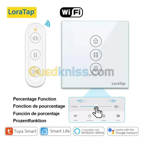 Interrupteur volet roulant wifi RF 4 ème génération, fonctionne avec Tuya, smart Life, alexa