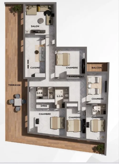 Vente Appartement F6 Oran Bir el djir