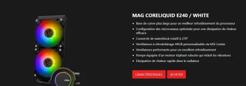 MSI MAG CORELIQUID E240 BLACK / WHITE