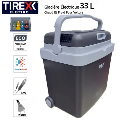 Tirexx France Glaciere Electrique 33 Litres Chaud Et Froid