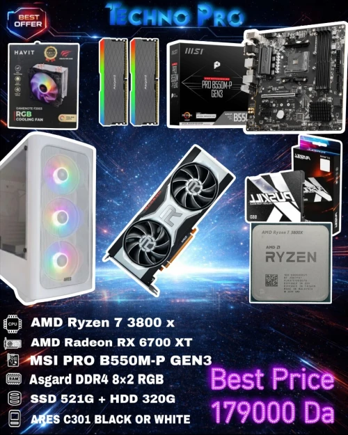 Config PC GAMER -AMD Ryzen 7 3800x - AMD Radeon RX 6700 XT