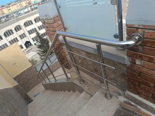 Rampe d'escalier en inox 