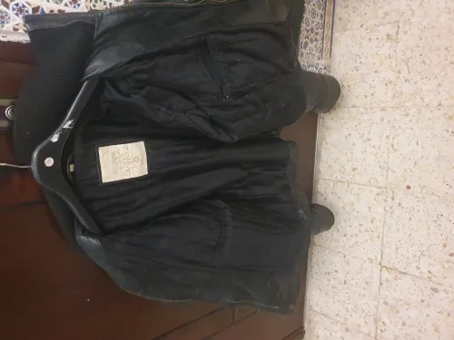 Blouson cuir noir