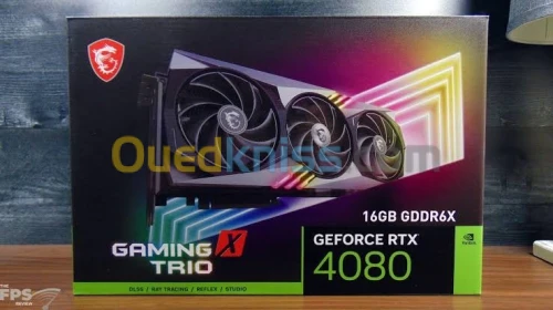 Carte graphique MSI GeForce RTX 4080 GAMING X TRIO 16 Go GDDR6X