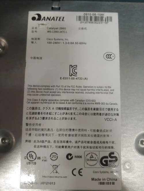 Switch catalyst 2960