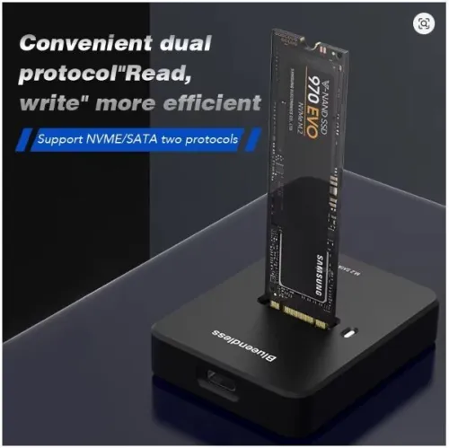 Boîtier Station d'accueil SSD externe M.2 convient pour M.2 sata ssd ou M.2 nvme ssd