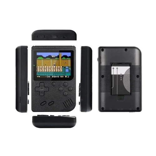 ( R2 ) Nouvelle console de jeu vidéo  rétro portable avec 400 jeux intégrés, , mini console de jeu portable 8 bits sortie AV