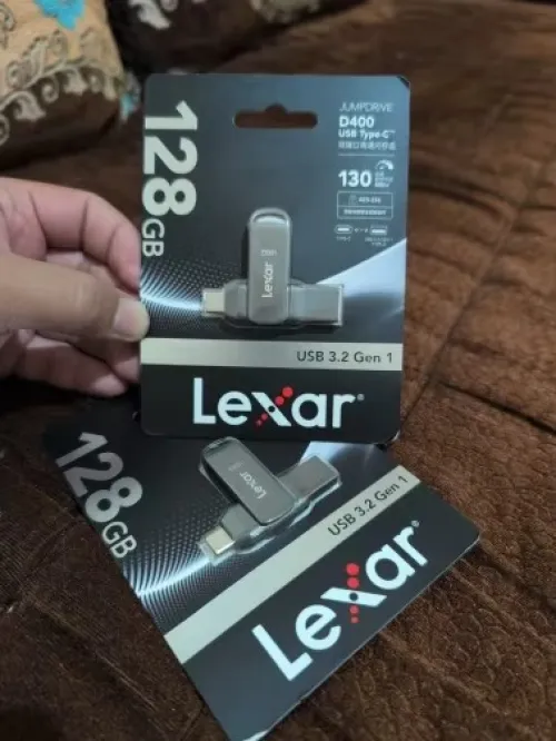 Lexar D400 clé USB 3.2 Type C + USB double emplacement 128GB 