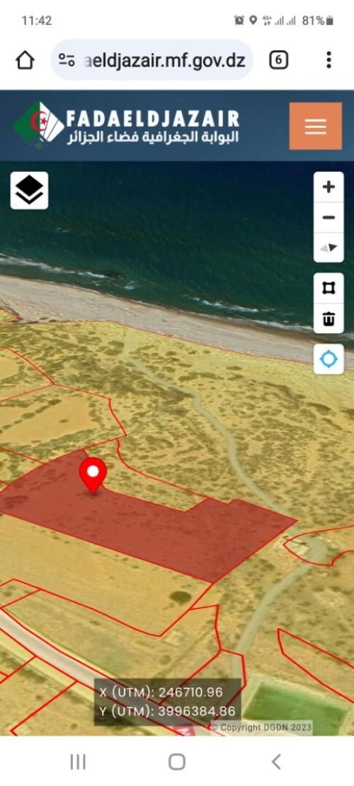 Vente Terrain Mostaganem Abdelmalek ramdane