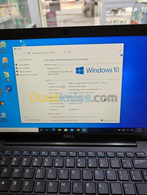 Pc Dell i5 8th 256ssd écran tactile avec pochette et chargeur avec pochette et chargeur 