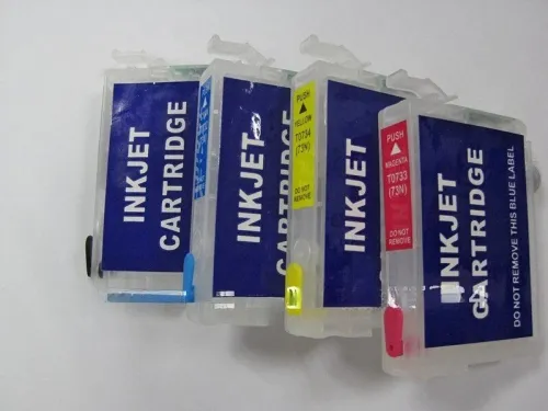 Cartouches d'encre Rechargable Epson Stylus S20 S21 SX100 SX105 SX115 SX110 SX210 SXgem SX218 SX415, T0891 T0892 T0893 T0894