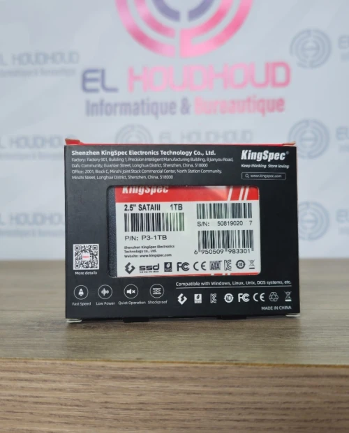 DISQUE DUR SSD 1TB KINGSPEC/ 2.5"SATA/6(GB/S) PC & Laptop
