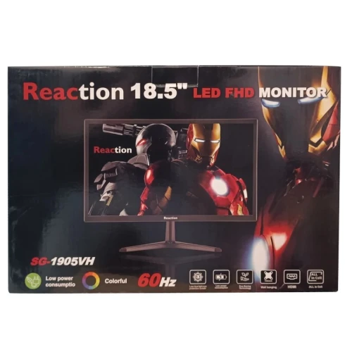 Écran Reaction 18.5 Full HD 60Hz  HDMI  VGA